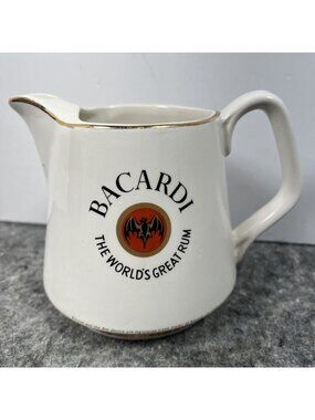 Bacardi Rum Pitcher Ceramic Arklow The World’s Greatest Rum